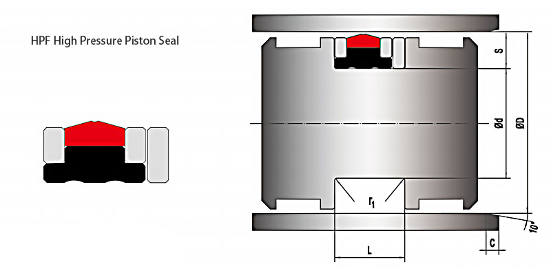 HPF High Pressure Piston Seal HPF High Pressure Piston Seal